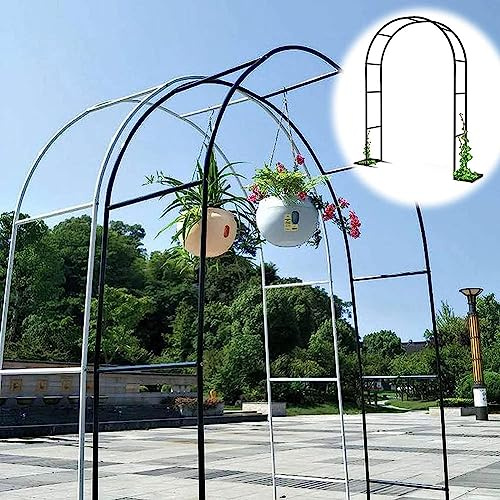 Trädgårdsspaljé, lusthus med stålstruktur, väderbeständig, för klätterväxter, oberoende pergola, 1,2 m, 1,4 m, 1,8 m, 2,4 m, 3 m och 3,5 m bred, b