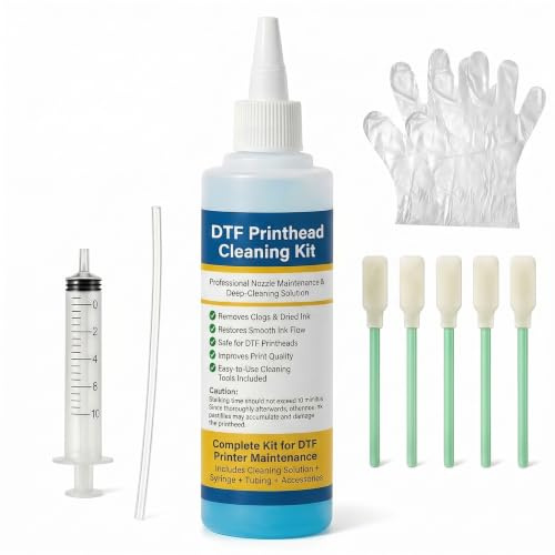 250ML Printhead Cleaning Kit for for DTF Inkjet Printers, Universal Print Head Cleaner Kit, Quickly Dissolves, Preventing Clogging