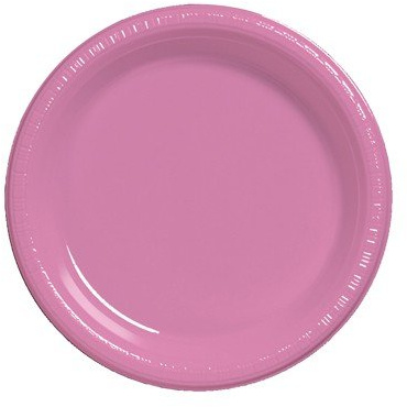 Club Pack of 240 Candy Pink Disposable Plastic Party Banquet Dinner Plates 10