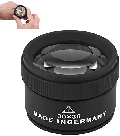 30x Lupa para Relojes, Lupa Joyería, Relojero Lupa Lupa de Contacto Nueva Joyería Gafas de Lupa óptica 30x Lente de Aumento, Joyería Lupas Herramienta