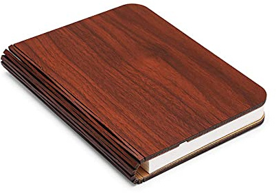Luz de libro de madera plegable, luz nocturna portátil, lámpara de libro recargable por USB, luz de escritorio para mamá, mujeres, niños y niñas