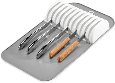 madesmart Large Knife Mat, Soft-Grip In Drawer Knife Organizer for 12 Knives, Non-Slip Kitchen Drawer Storage, Space Saving Knife Block Alternative, Premium