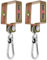 KOTARBAU® 2er Set Schaukelhaken 90 x 90 mm Vierkant Karabinerhaken Schaukelschelle Schaukelbefestigung Manschettenhaken Gelb Verzinkt Hakenhalterung Haken Schaukel