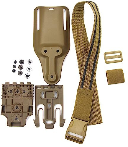 ACEXIER Système de Verrouillage Rapide de Bande de Jambe de Chute Tactique pour G1ock 17 M9 Adaptateur de Plate-Forme d’étui de Canon avec QLS 19 22 Accessoire de Chasse