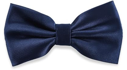 Massi Morino Fliege Herren Dunkelblau vorgebunden und verstellbar - Dunkelblaue Anzug Herrenfliege | Bow Tie mit großer Farbauswahl