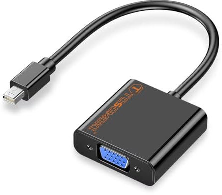 Tosomoki - Mini DP to VGA Mini DisplayPort to VGA Adapter (Thunderbolt Compatible) Male to Female 1080P Adapter for ThinkPad Surface pro 1/2/3/4 PC