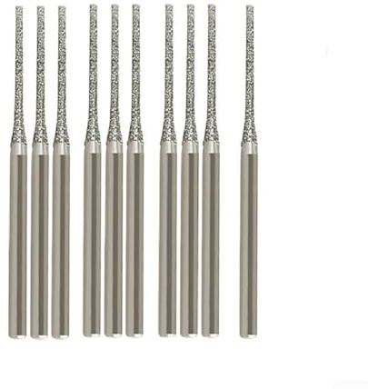 Punte da trapano per gioielli, 10 pezzi, 0, 8, 2, 5 mm, con 2 codolo da 35 mm, per vetro e pietra (10 pezzi da 0,8 mm)
