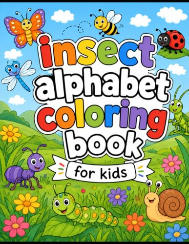Insect alphabet: coloring book for kids