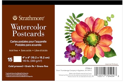 Strathmore Wasserfarben-Postkarten, blanko, 15 Stück (Paket kann variieren) 1er Pack