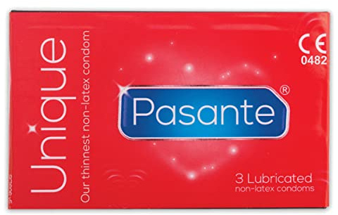 Pasante Unique Non-Latex Condoms - Pack of 12