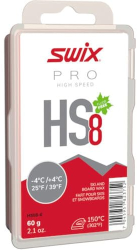Swix HS7 Purple High Speed Ski and Snowboard Iron-On Wax for Warm Temperatures, 60g