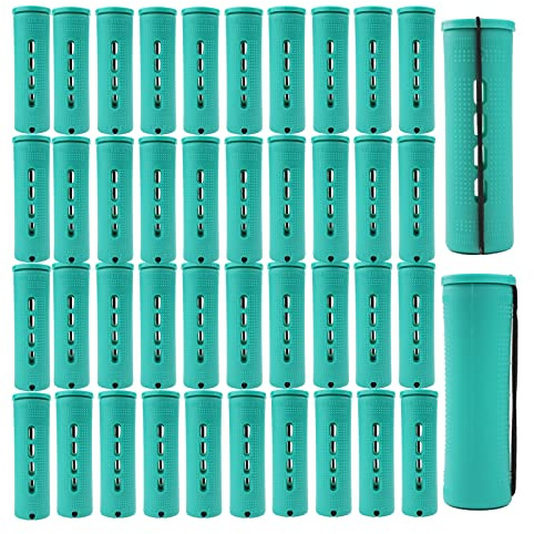 40 pcs Green Color Perm Rods for Natural Hair Large Jumbo Cold Wave for Long Short Hair Hair Roller Curlers Hairstyle Hairdressing Tools