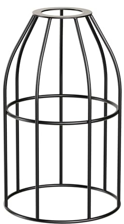 ledscom.de Käfig-Lampenschirm, schwarz, 122mm Ø