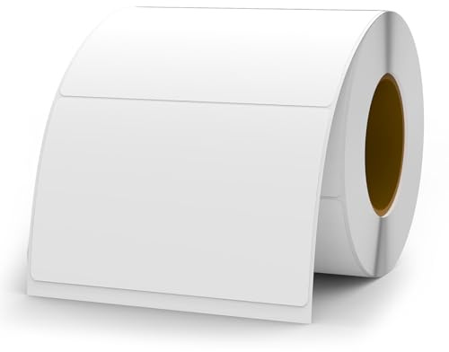 YIKIADA Lot de 500 étiquettes autocollantes en vinyle - Blanc - 50 x 76 mm - Étanche - Pour déménagement, bureau, entrepôt, maison
