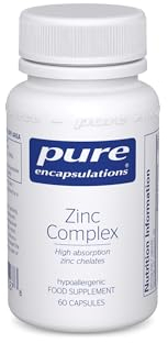Pure Encapsulations Zinc Complex - Combination for The Immune System, Skin, Hair and Nails - 60 Vegan Capsules