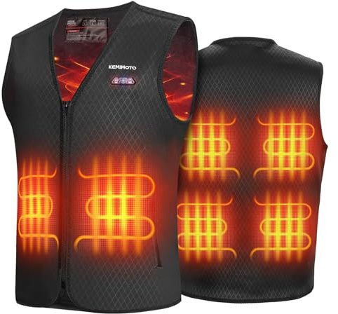 KEMIMOTO Heated Vest for Men, Electric Warming Vest for Hunting & Winter Sports (Battery Not Included)
