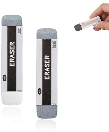 Natural Rubber Eraser - TRACOMPAN Professional 2Pcs Set Ink Erasers for Pencils, Ballpoint & Neutral Pens | Rubbers Eraser for Office & School Supplies (1 Full Sand and 1 Half Sand)