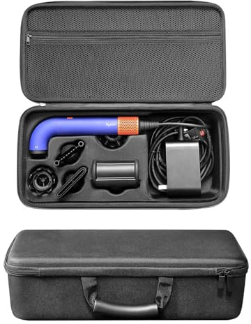 EUGOOCX Custodia rigida da viaggio compatibile con asciugacapelli Dyson HD17 HD18, borsa da trasporto in EVA per asciugacapelli Supersonic R e accessori