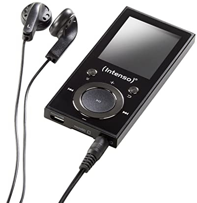 Intenso Video Scooter BT MP3 Player mit Bluetooth 5.0, 1,8 Zoll Farbdisplay, 64 GB microSD, USB-C, bis 18h Akku, inkl. Kopfhörer, schwarz