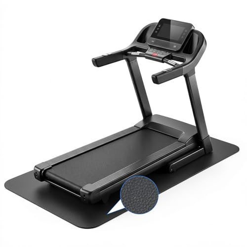 RDTOK 6mm Tapis de Protection de équipement de Fitness,Tapis Home Trainer,pour vélos d'exercice,Protection de Sol en PVC Haute densité,pour de Course,Vélo,Elliptique (Noir, 90 * 180cm)