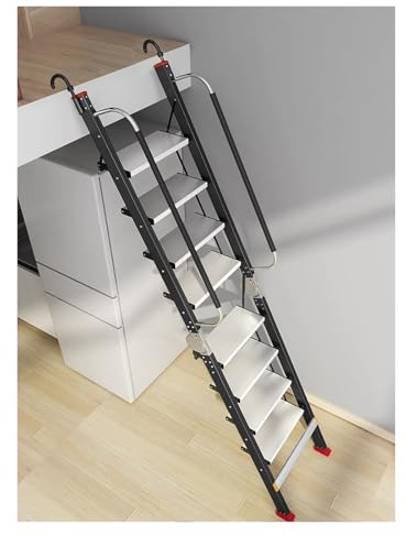 Escabeau d'urgence avec marches extra larges et barre d'appui pour lits superposés, toit et fenêtre de sécurité