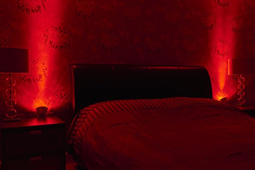Auraglow Plugin GU10 Spotlight Deckenfluter Wandwaschleuchte Steckdose Lampe mit rotem schmalem Strahl LED Birne