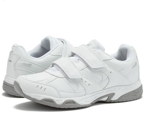 Avia Avi-Union II Strap Non Slip Shoes for Women – Comfort Women's Restaurant, Work & Safety Footwear - White/Chrome Silver, 9 Medium