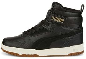 PUMA Unisex Kinder Rbd Game WTR Jr Sneaker, Black Black Team Gold, 39 EU