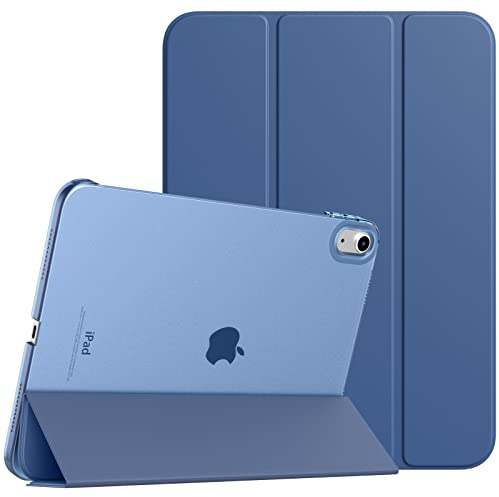 TiMOVO Case for iPad (A16) 11th Generation 11 Inch 2025/iPad 10th Generation 10.9 Inch 2022, Slim Stand Cover with Hard Translucent Back, Support Touch ID, Auto Wake/Sleep, Abyss Blue