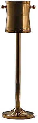 Seau à Glaçons Seau à Glace 4L avec Support Seau à vin à Double paroi en Acier Inoxydable doré et Support for bière, vin, Champagne et Plus Rafraîchisseur Champagne