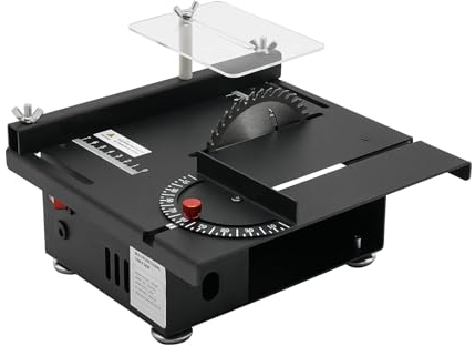 Mini sierra circular de mesa, 200 W, multifuncional, portátil, de precisión, DIY, miniatura, 7 velocidades, velocidad ajustable, sierra de mesa eléctrica precisa para manualidades, madera hecha a mano