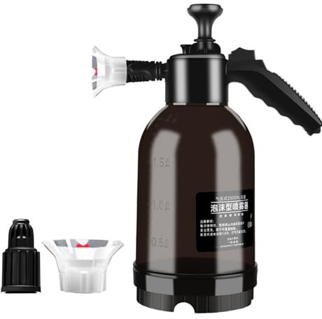 Car Foam Sprayer, 2L Snow Foam Sprayer Pump Action Pressure Sprayer Bottles for Cleaning, Car Washing (Black)