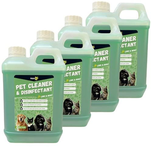 Fresh 365 Lime & Mint Fragrance Pet Cleaner Disinfectant Kennel Multi Surface Deodoriser - Pack of 4 (5 litres)