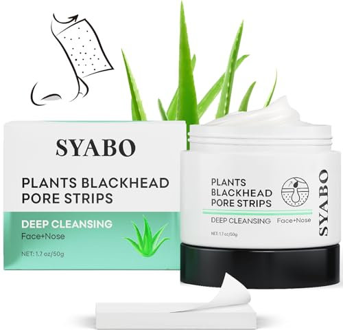 Blackhead Mask for Pore, Blackhead Remover Peel off Strips, Nose Plants Pore Cleanser, Aloe Refreshing Pore Peel Off Mask with 100 pcs Strips (1.7oz)