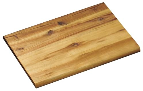 KESPER - Tagliere per il pane – 32 × 21 × 1,5 cm – Legno di acacia FSC – oliato con olio BIOFA – resistente all'umidità – bordo liscio – 28410
