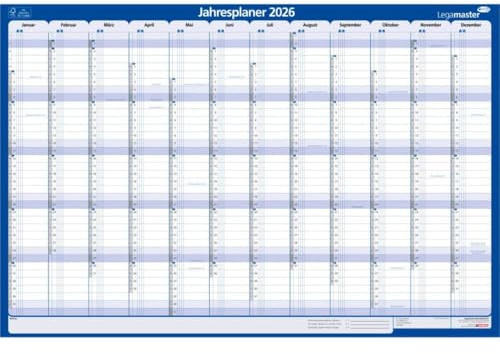 Legamaster 7-422221-26 Jahresplaner 2026 Karton 60 x 90cm (Monatseinteilung)