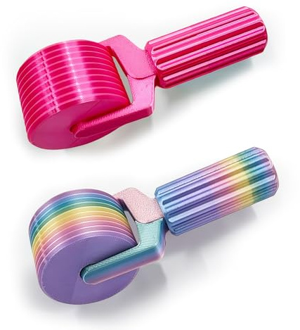 BelleFlair 2 Pezzi Diamond Painting Roller, Pratico Accessorio per Pittura con Diamanti, Rullo a Mano con Design ergonomico, Strumenti Rimovibili, Essenziale per Arte Diamanti (Rosa + Multicolor)