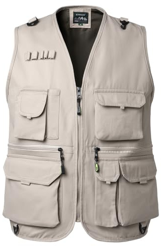KTWOLEN Chaleco Outdoor Multibolsillos para Hombre Sin Mangas Chaleco de Pesca Transpirable para Senderismo Fotografía y Actividades Al Aire Libre
