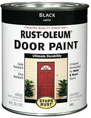 Rust-Oleum 238310 Front Door Paint, Quart, Black