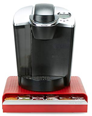 Mind Reader Anchor - Cassettiera per 36 capsule di caffè, alluminio, Hero Red, 13.19 x 12.91 x 2.64 (Length x Width x Height)