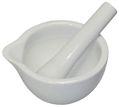 Bitto Mörser mit Stößel Porzellan - Mörser mit Ausgießer, H: 6 cm, Ø 10 cm