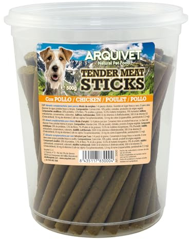 Arquivet Tender Meat Sticks Pollo, 500 g (Paquete de 1)