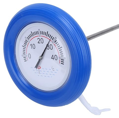 SPYMINNPOO Grande Termometro Galleggiante per Piscina, Termometro per Piscina Termometro per Acqua a Testa Tonda per Spa Piscina Interna All'Aperto Sport Ricreativi Giostre