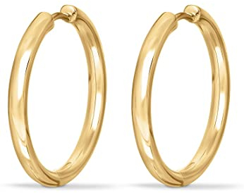 ESPRIT Damen-Creolen 925er Silber One Size Gelbgold 32023013