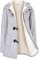 Yuson Girl Winterjacke Damen Fleecejacke Lang Wintermantel Warm Hornknopfjacke Einfarbig Kapuzenpullover Winter Cardigan Sweatshirt Damen Kapuzenjacke mit Knopf und Reißverschluss(Hellgrau, L)