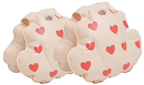 AMONIDA Brassard de Natation pour Enfants, Flotteurs de Bras pour Enfants, Opération Simple, Forme de Coquillage pour l'apprentissage Sportif (Cœur)