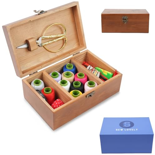 Premium Nähset mit Nähzubehör Das perfekte Geschenk für Mama Oma Opa Notfallnähset Geschenkidee Anfänger Reisende und Kinder Nähgarn Set für Heimwerken Camping Nähzeug Schönes grundausstattung