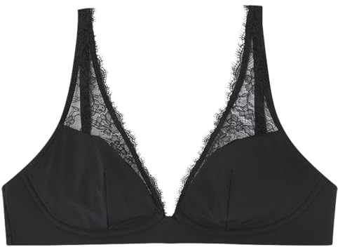 Women'secret Halter My Everydat Collection Reggiseno Triangolare da Donna, Nero, 4B