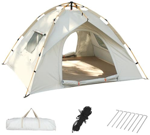 Joselin Sombrilla para tienda de playa con dosel, tienda de playa plegable, sombrilla portátil con protección UV para cabaña de playa
