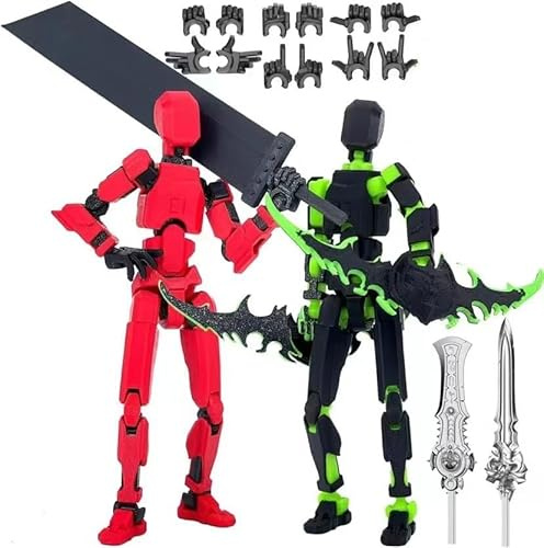 T13 Stick Titan13 - Juego de figuras de acción (montaje completado), impreso en 3D multiarticulado, robot móvil multiarticular, robot Nova T-13, 13 figuras de Stop Motion para decoración de escritorio